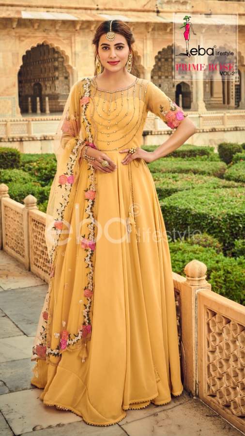 Eba Prime Rose 2 Exclusive Georgette Heavy Embroidery Wedding Wear Gown Style Salwar Kameez Collection
