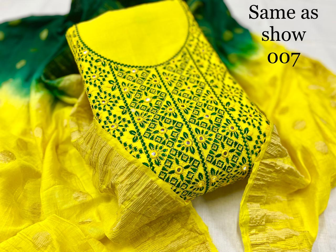 Desginer Neck Work 51 Latest Casual Wear Cotton neck work Bottom Dress Material Collection

