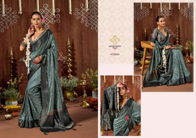 Saarika By Shubh Shree Tusser Silk With Weaving Saree Exporters In India