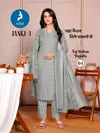 Janki 3 By Kaya Cotton Printed Kurti With Bottom Dupatta Exporters In India