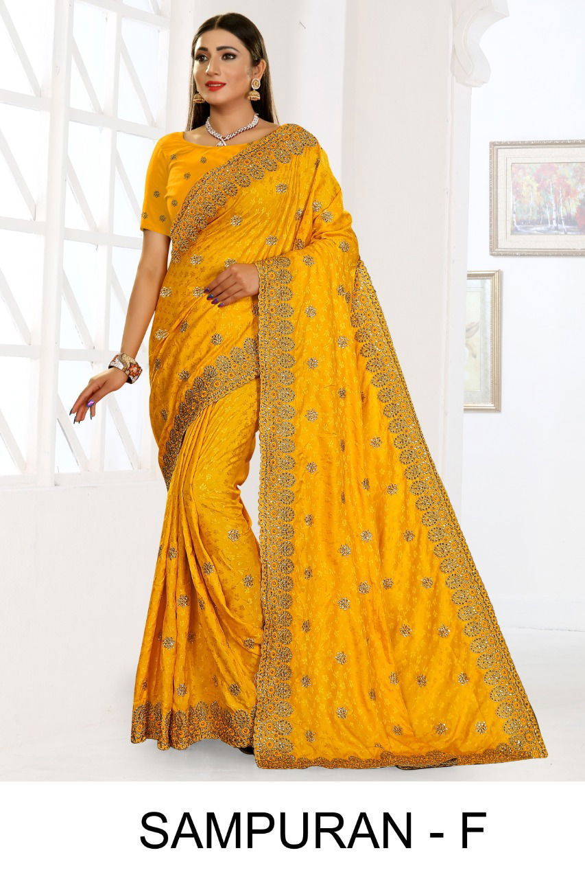 Ronisha Sampuran Latest Fancy Designer Festive Wear Embroidery Worked Heavy Dola jacquard Weaving Sarees Collection
