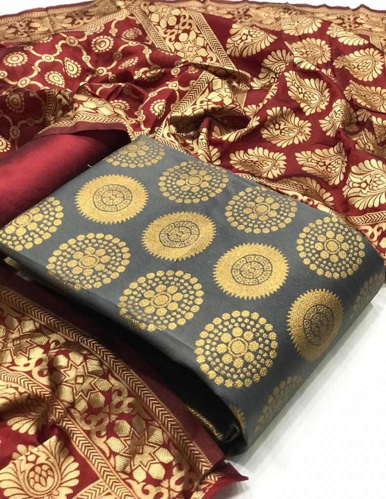 Banarasi Silk Dress 30 Latest Designer  Casual Wear Dress Material Collection