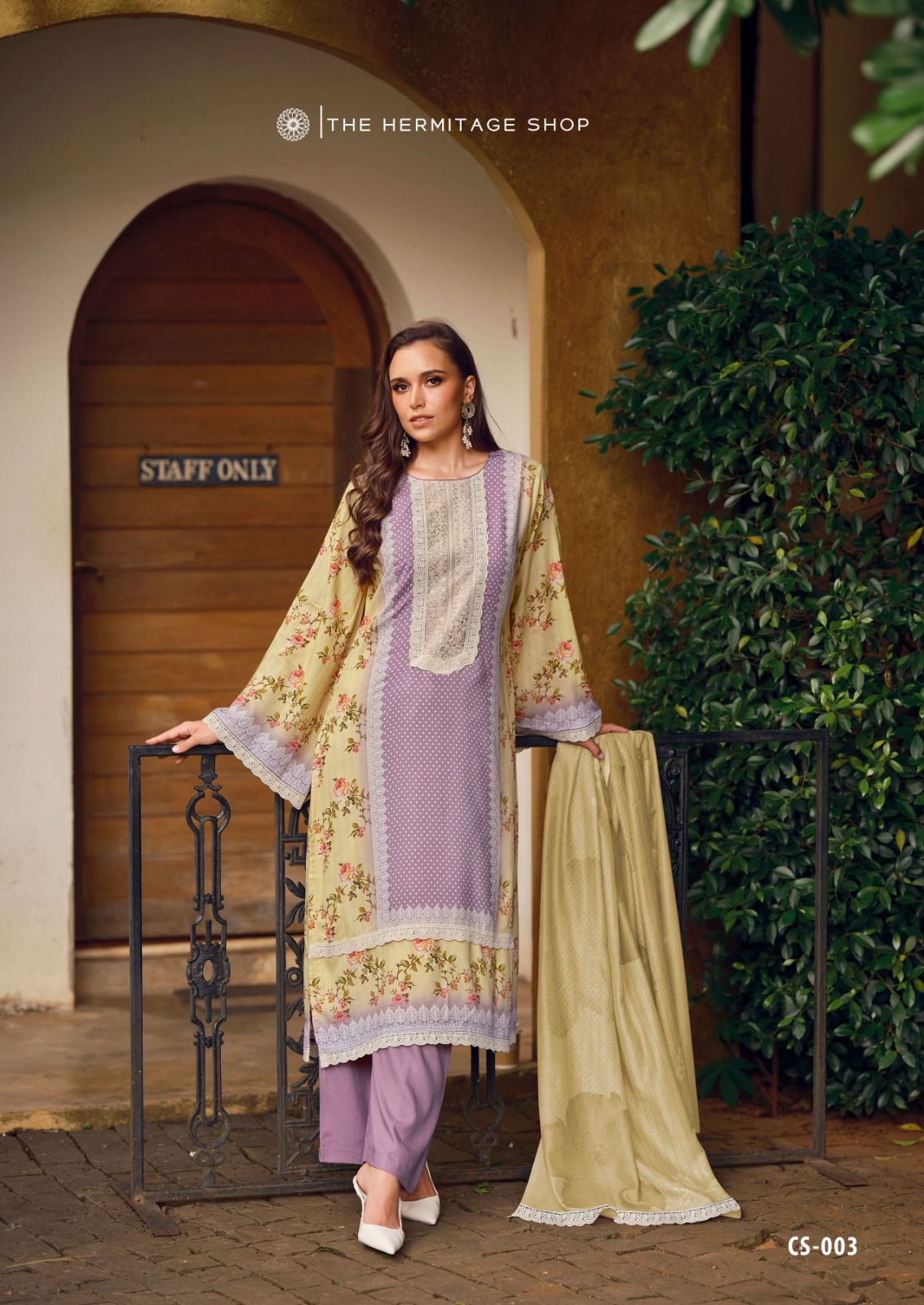Cross Stitch By The Hermitage Shop Lawn Cotton Dress Material Exporters In India