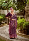 Satv By Sanskar Dola Silk Weaving Pattern Border Saree With Blouse Wholesalers In Delhi