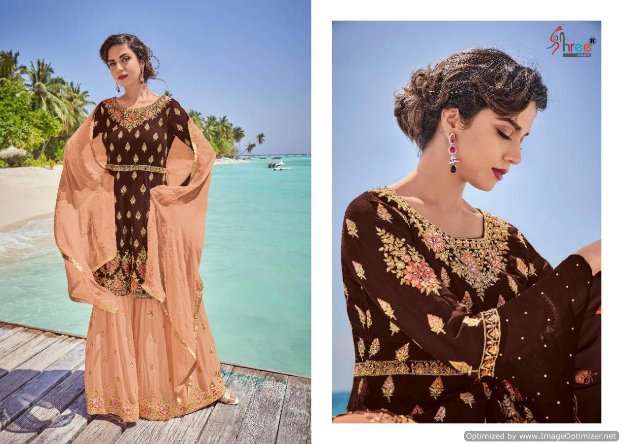 Shree Fab Rajshree Latest Heavy Designer Wedding Wear Salwar Suit Collection With Nazmeen Diamond Work Dupatta 