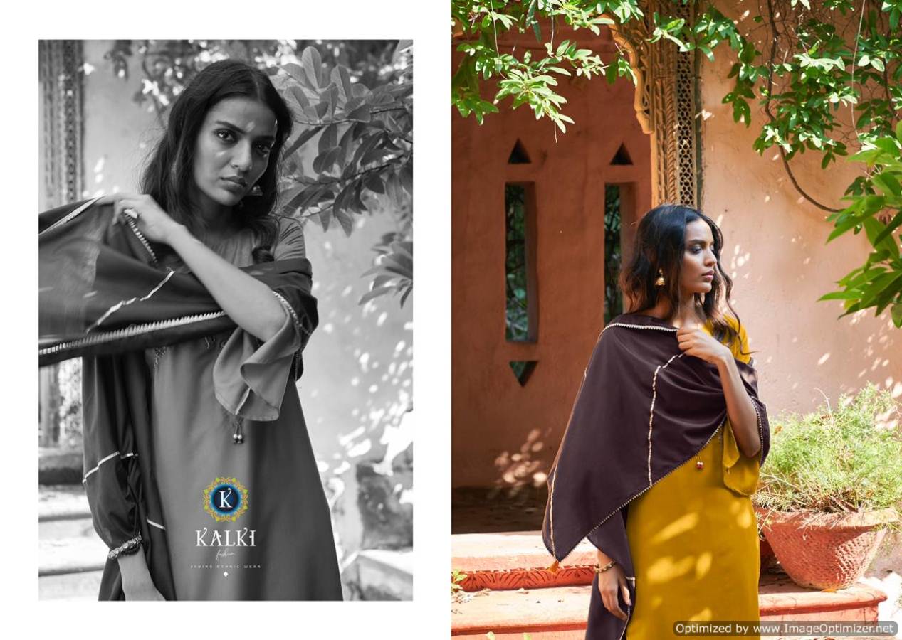 Kalki Mirrow Plus Latest Designer Festive Wear Pure Muslin Fancy Look Readymade Suit Collection With Gotapatti Work 