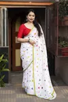 Scmd Anokhi C Casual Wear Linen Cotton Printed Saree Wholesale Market In Surat With Price