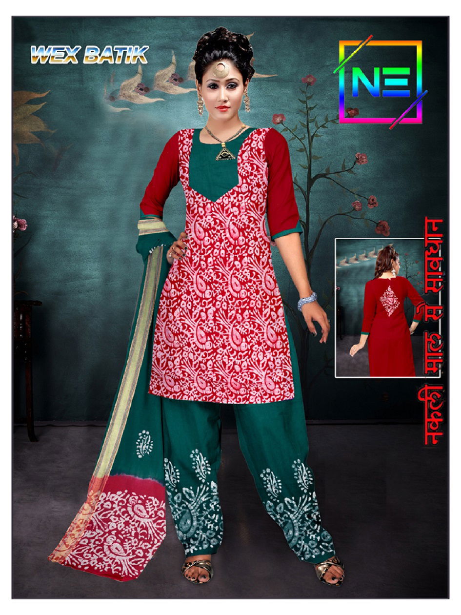 Nemi Cotton Wex Batik Latest Regular Wear Designer Drees Material Collection

