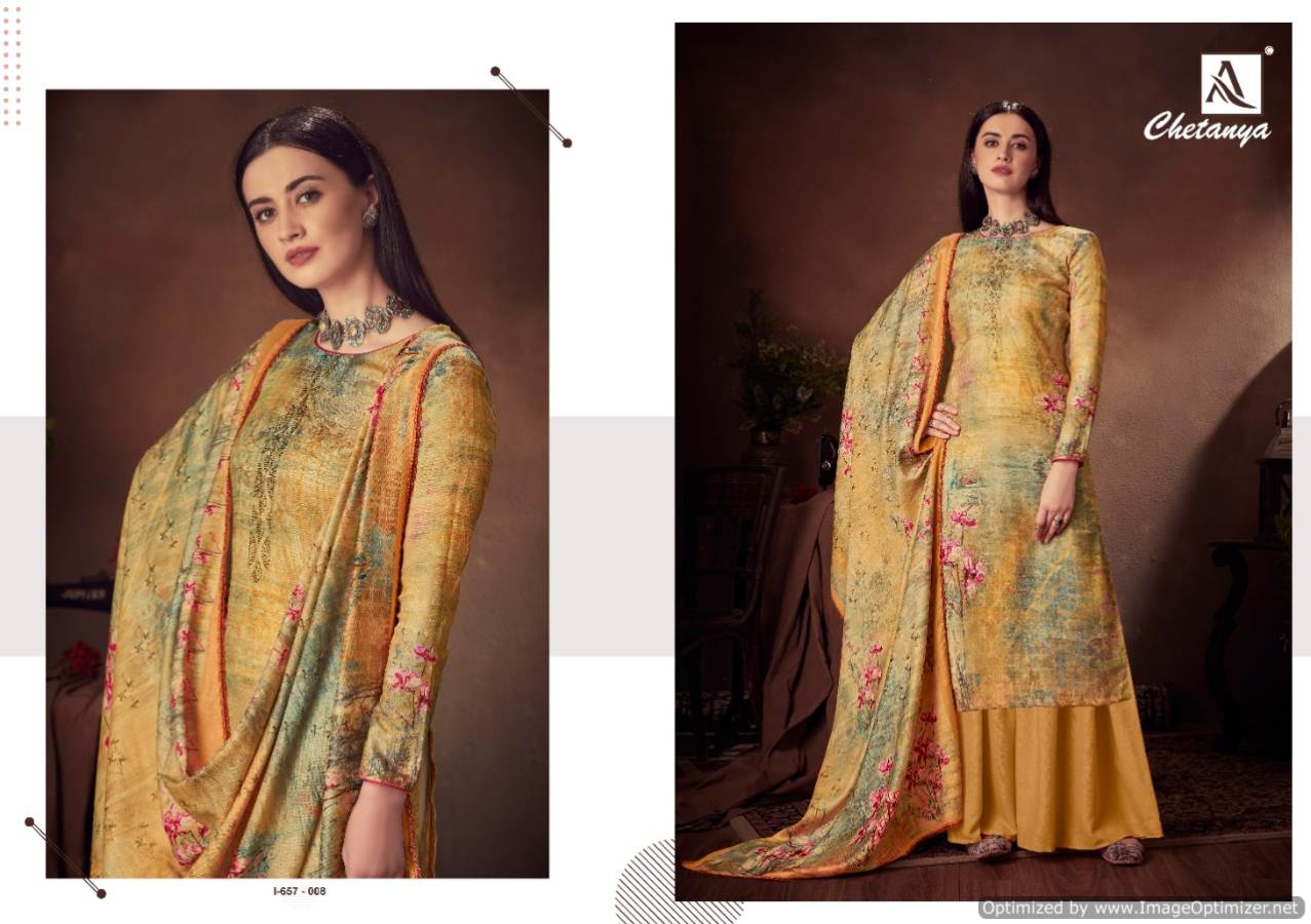 Alok Chetanya Latest Designer Pure Wool Pashmina Ready Made Dress Collection 