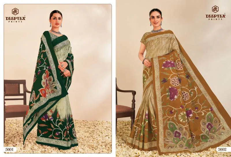 Mother India Vol 56 By Deeptex Printed Cotton Daily Wear Saree Wholesale Online