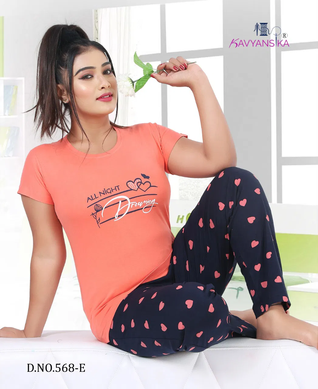 Kavyanshika 568 New Designer Comfortable Hosiery Capri Night Suits Collection