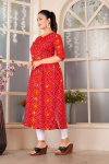 Bandhani Hit Vol 1 By Nsf Rayon Bandhani Printed Kurtis Wholesale Market In Surat With Price