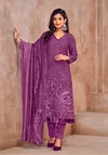 Manvi By T&M Viscose Printed EmbroideryWholesale Dress Material In India
