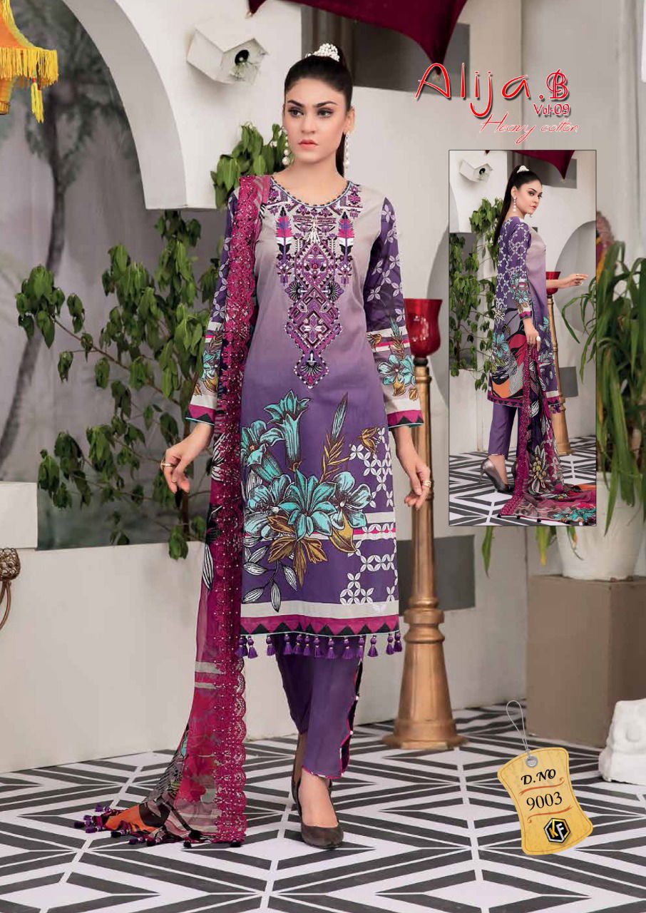 Keval Alija B 9 Exclusive Latest Fancy Designer Casual Wear Pure Cotton Karachi Dress Collection
