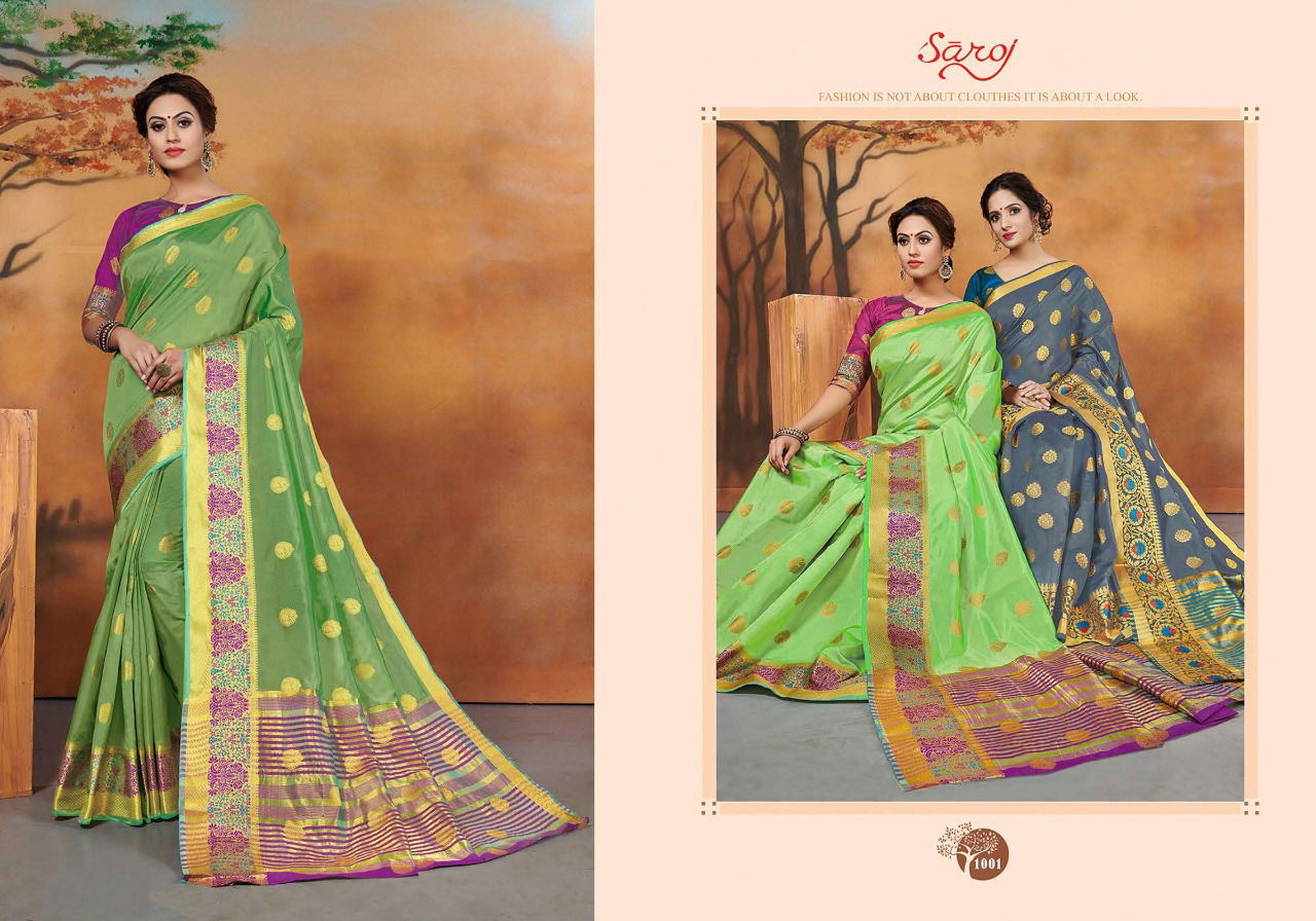 Saroj Tanishka Latest Designer Wedding Wear Silk Saree Collection
