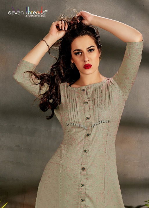 Seven Threads Rutba New Designer Straight Cut Long Kurtis Collection 