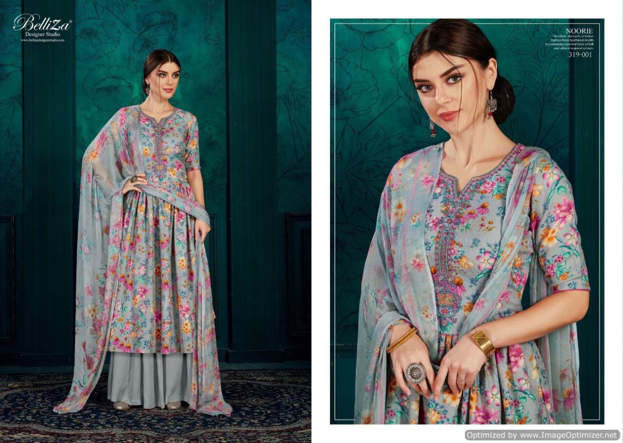 Belliza Noorie Latest Collection Of Full Printed Pure Pashmina Dresss Material Collection 