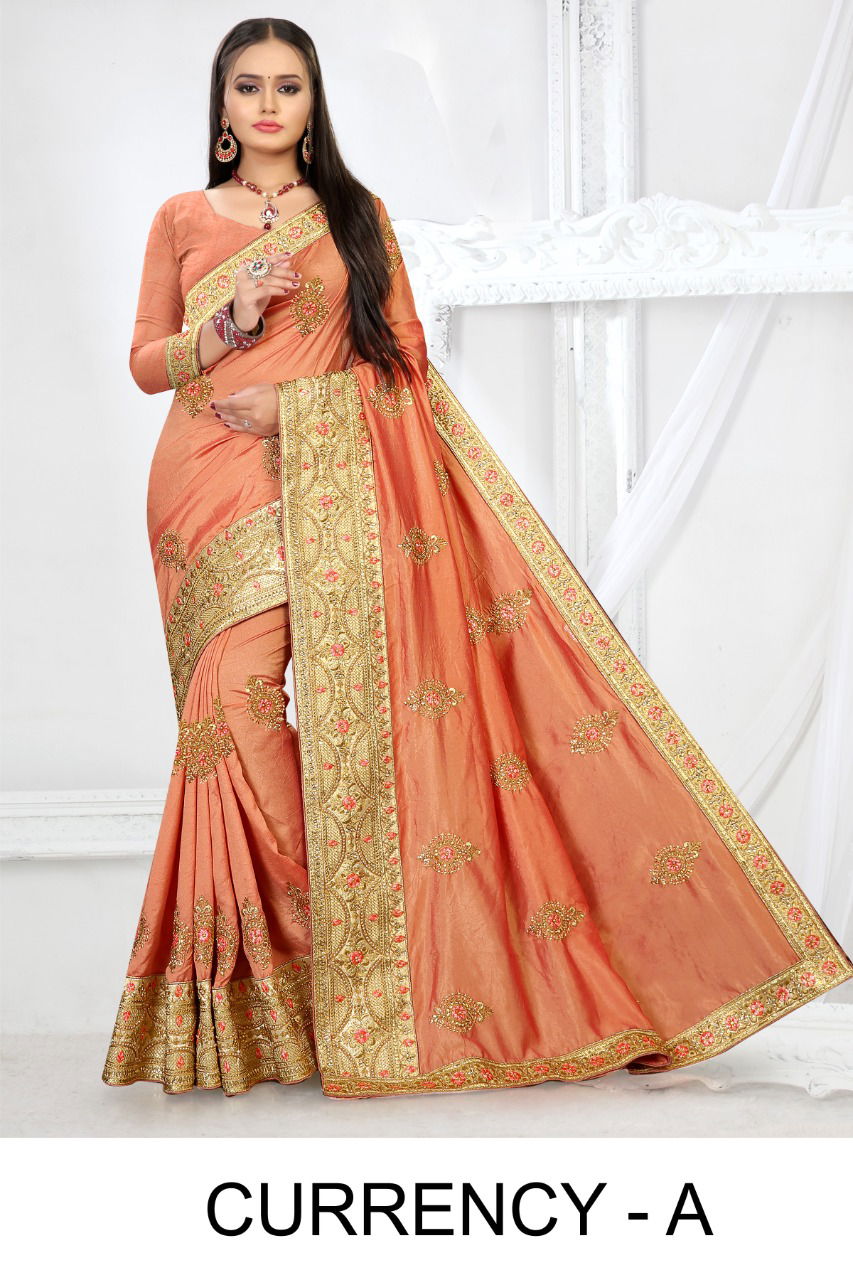 Ronisha Currency Fancy Party Wear Silk Designer Sarees Collection
