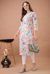 Fr Lace Border 1 Cotton Printed Office Wear Kurti Wholesale Shop In Surat
