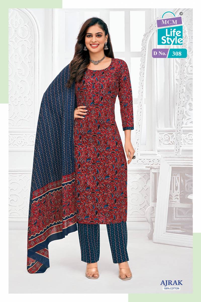 Ajrak 3 By Mcm Cotton Printed Wholesale Dress Material Suppliers In Mumbai
