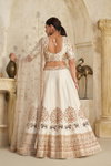 Cream colour Silk With Zari Work Lahenga With Blouse And Dupatta Bulk Orders In India KF 2102 