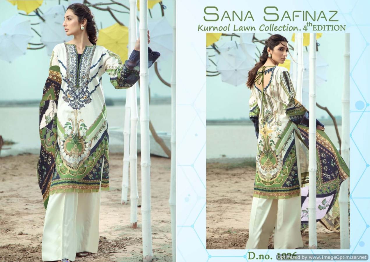 Sana Safinaz Kurnool 4th Edition Designer Pure Lawn Printed Dress Material With Pure Lawn Dupatta