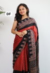 DF 85 Bandek Ajrakh Albela Cotton Digital Printed Sarees Wholesale Shop In Surat
