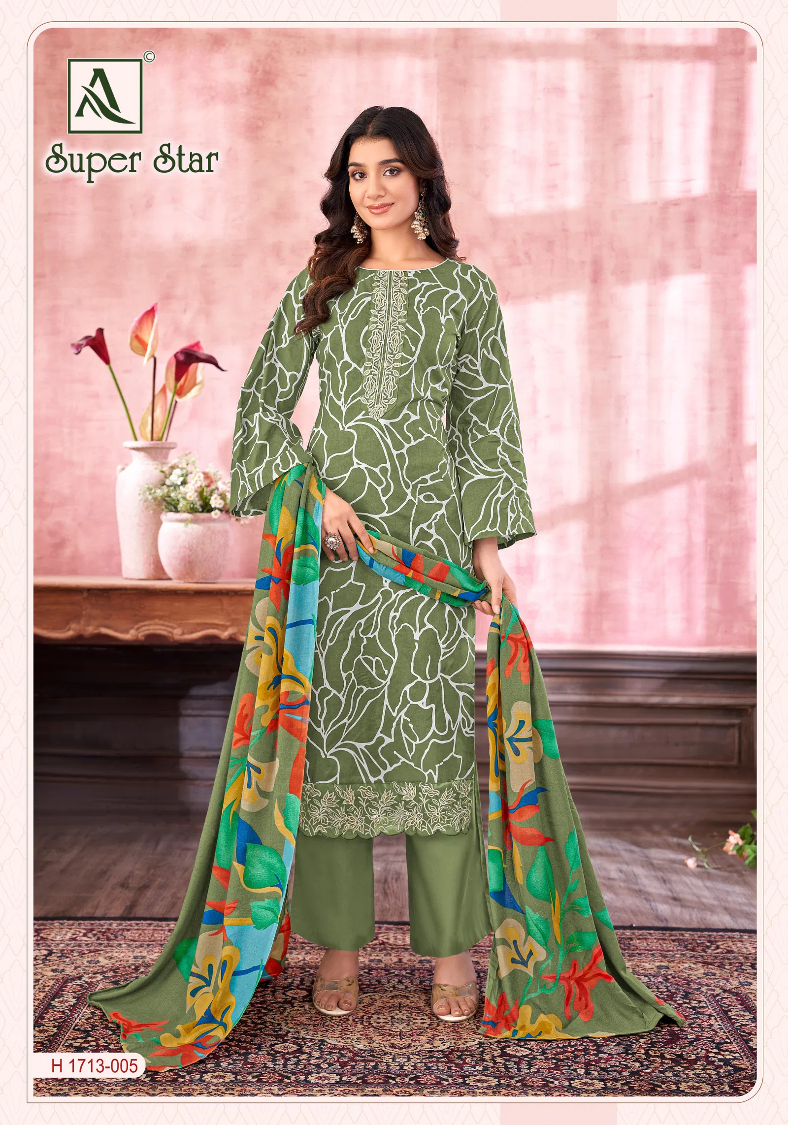Super Star By Alok Suit Cambric Printed Surat Dress Material Wholesale Market
