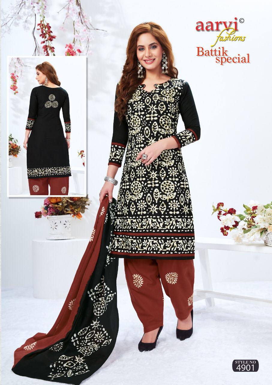 Aarvi Batik Special 13 Regular Wear Cotton Printed Ready Made Latest Collection
