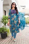 Saheli Vol 1 Rayon Foil Printed Wholesale Kurti With Bottom Dupatta In India
