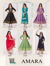 Amara By Blue Hills Rayon Printed Ladies Anarkali Kurtis Wholesale Market In Surat