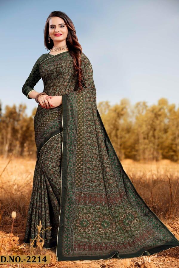 Naree Beauty Silk Printed Designer Party wear Saree Collections