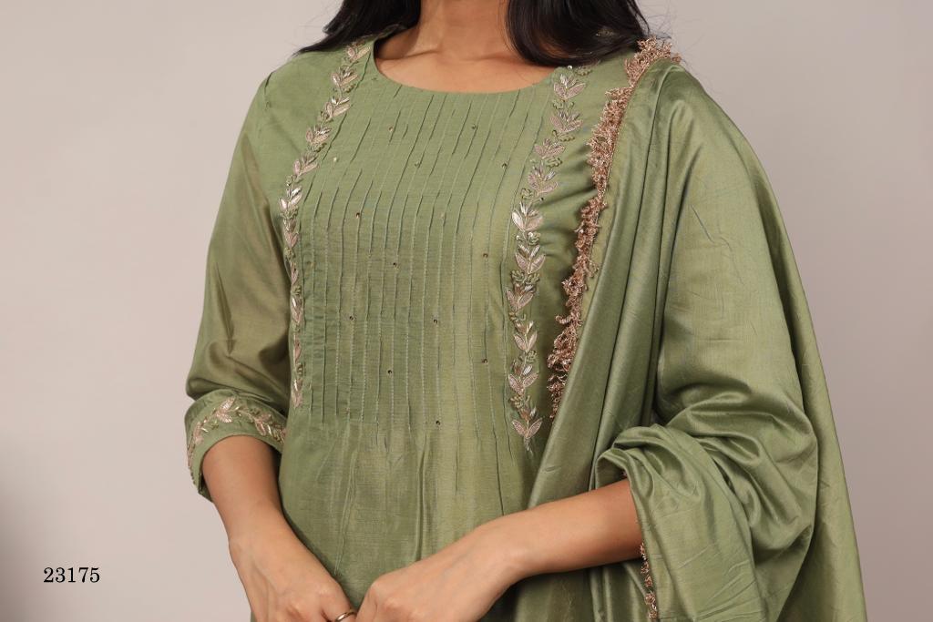 Indira 23175 Pure chanderi silk Kurti With Bottom Dupatta Catalog
