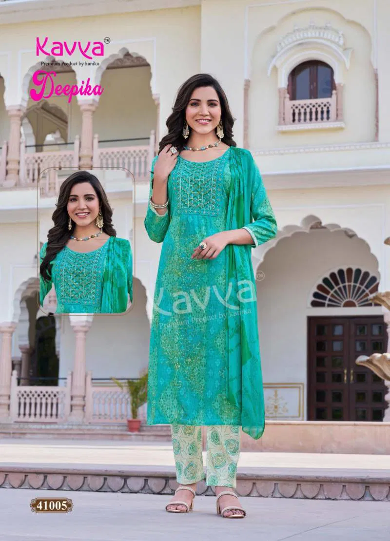 Deepika Vol 41 By Kavya Straight Kurti With Bottom Dupatta Suppliers In India