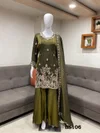Olive Colour Luxuria Vol 1 By Beriston Sharara Suit BS106