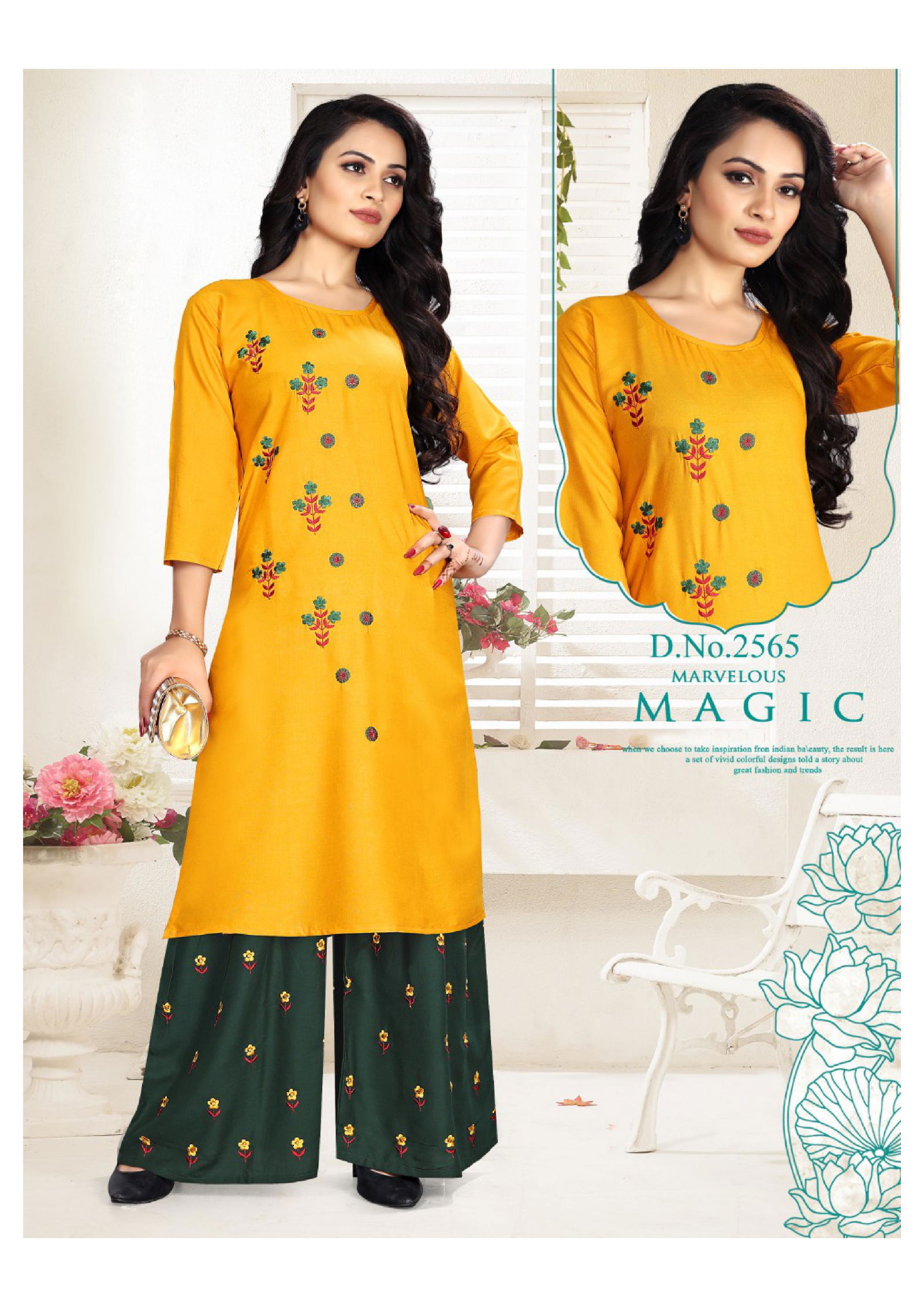 PAHAL Latest Fancy Designer Regular Ethnic Wear Rayon Printed Kurtis With Sahara Collection 