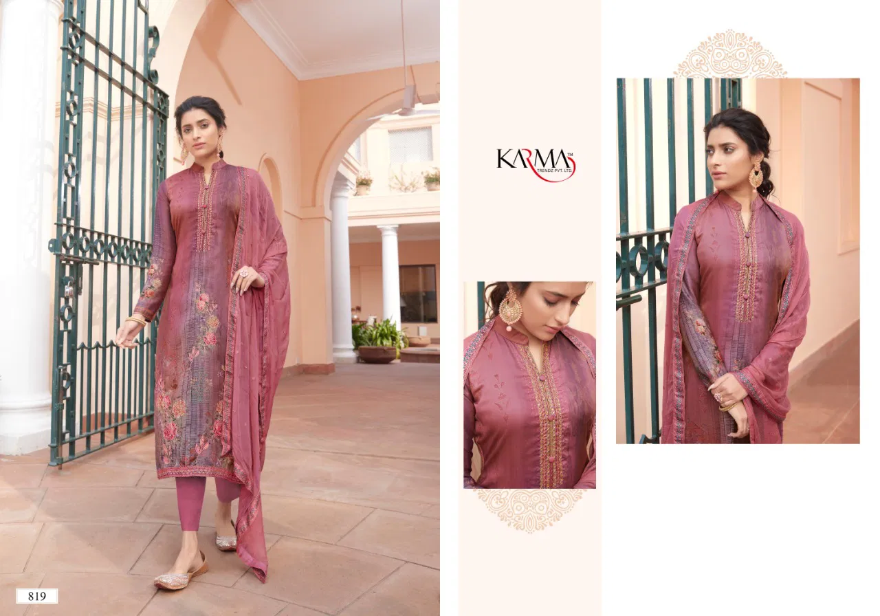 Karma Lamhaa 2 Digital Pure Jam Stain Printed Designer Dress Material Collection

