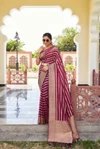 Afs Vritika Pure Georgette Banarasi Zari Leheriya Saree