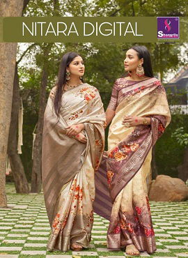 Shangrila Nitara Digital Latest Collection of Designer Printed Silk Saree 