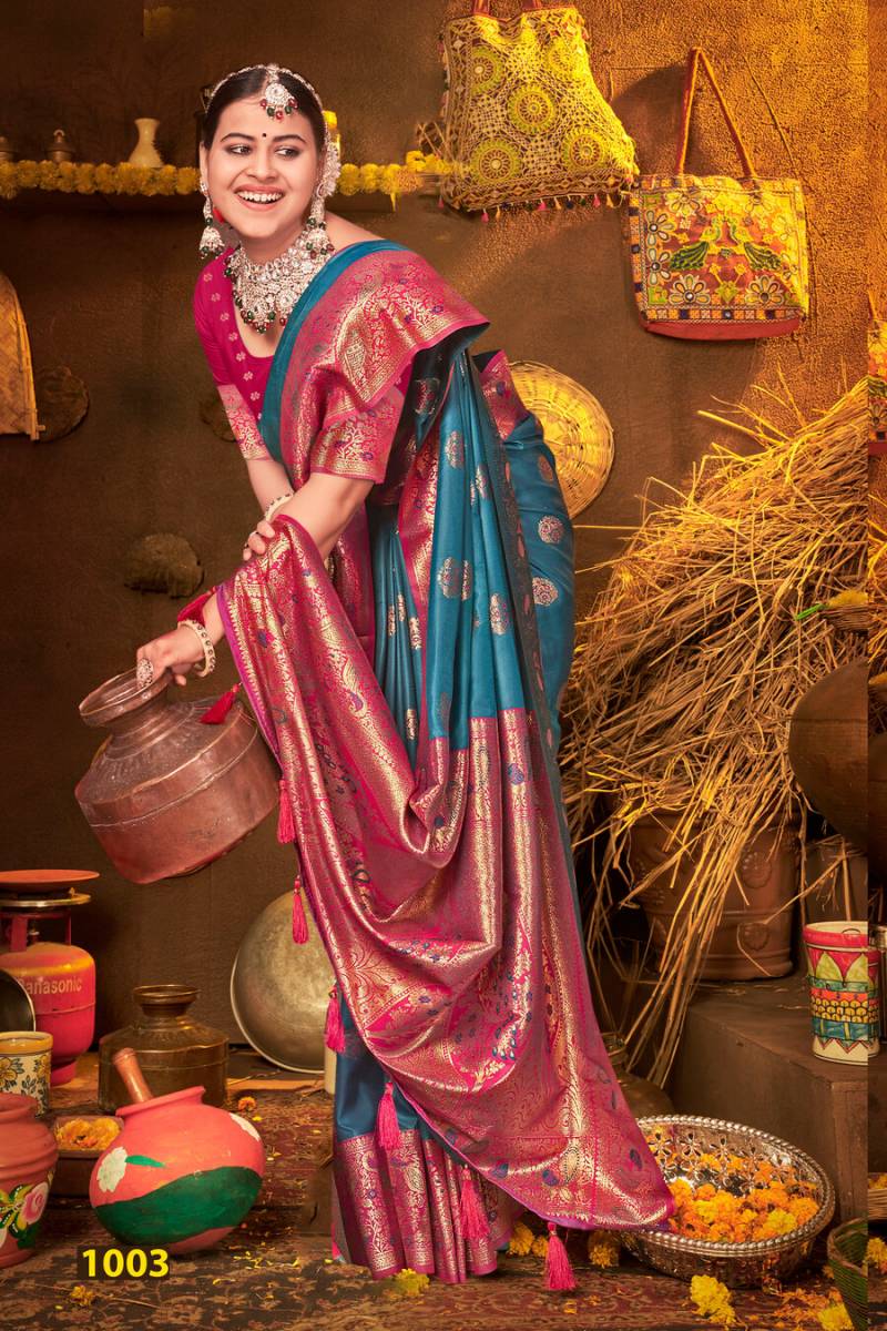 Rang Kesari Silk Vol 1 By Saroj Traditional Wear Silk Saree Wholesale In India