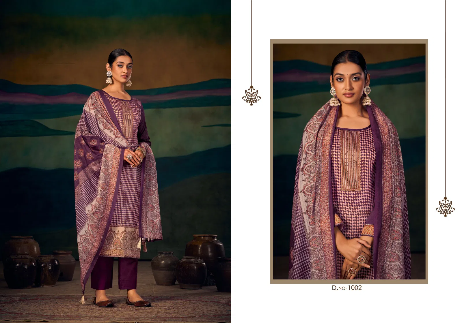 Zara Jam Stain Digital Printed Dress Material Catalog