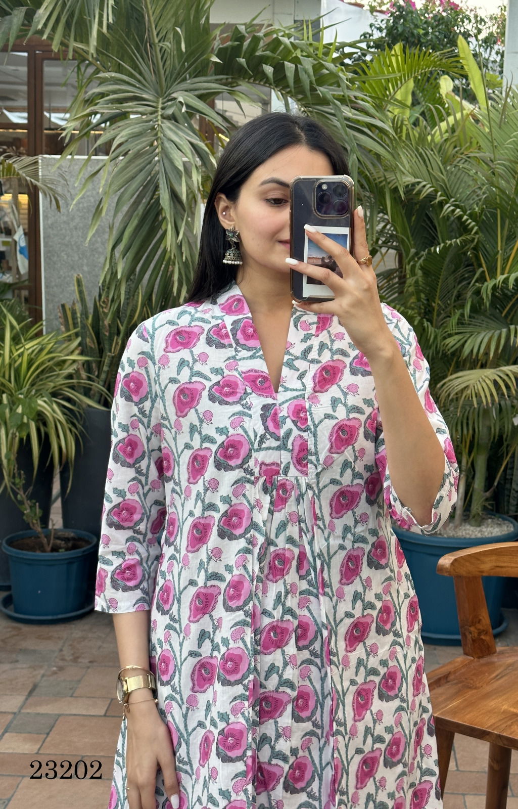 Indira 23202 Cambric Cotton Printed Kurti With Bottom wholesale catalog Surat
