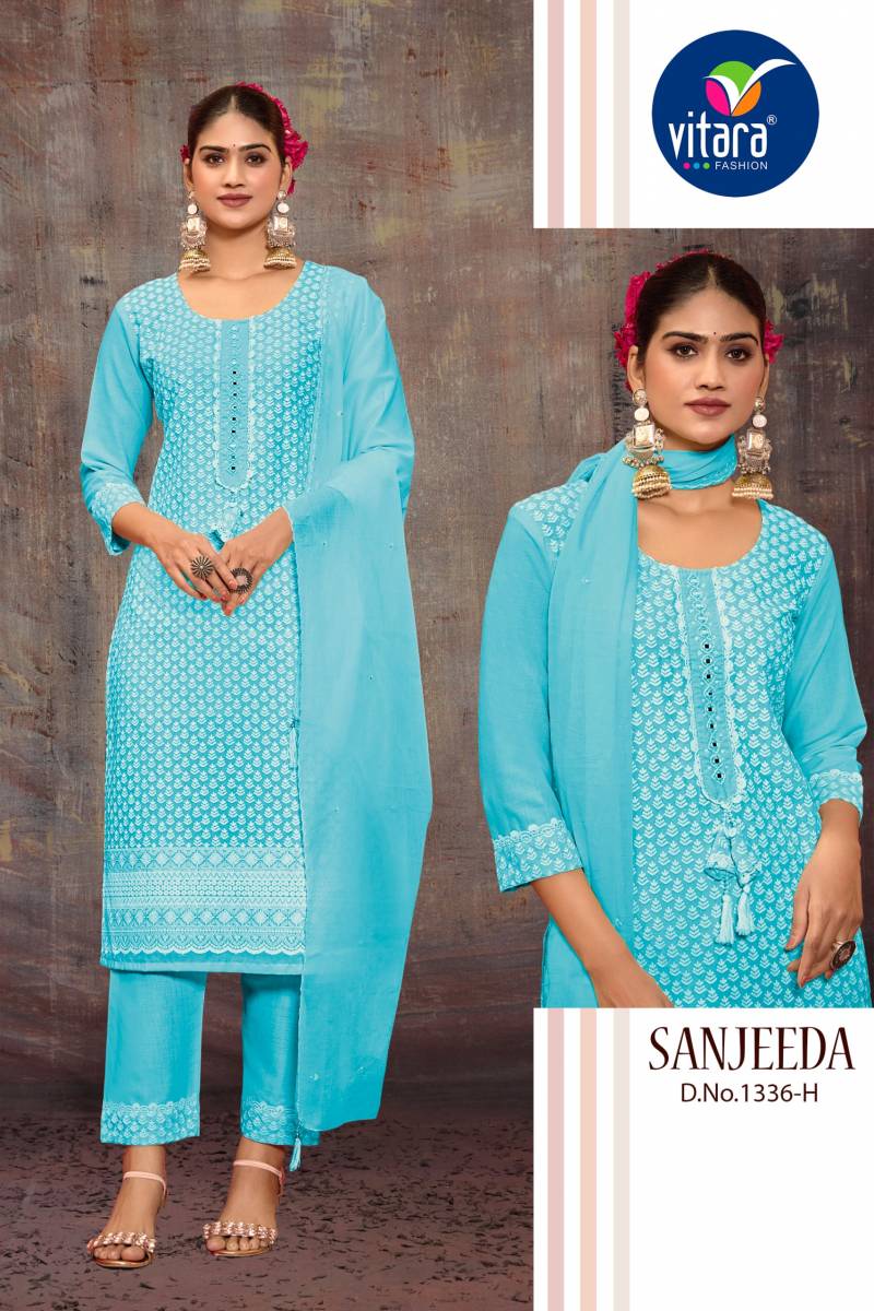 Sanjeeda G To I By Vitara Cotton Kurti Bottom With Dupatta Exporters In India
