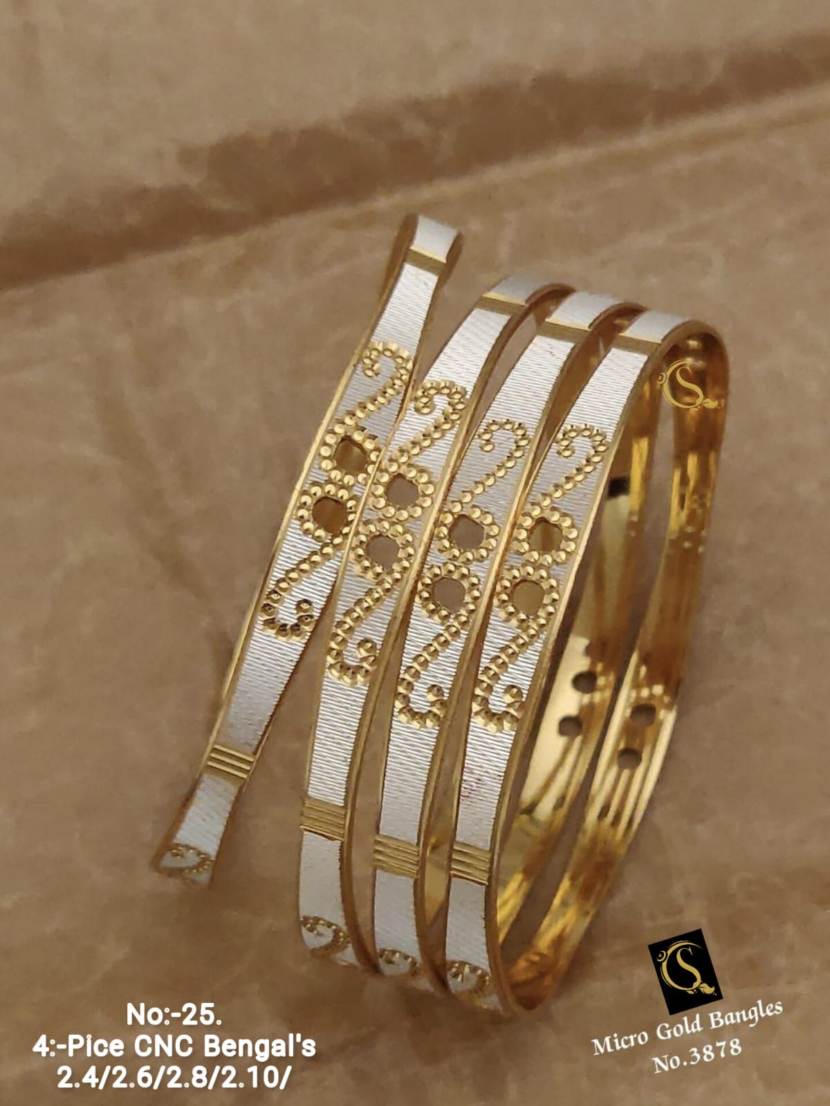 Designer Accessories 4 Micro Gold Bangels Catalog
