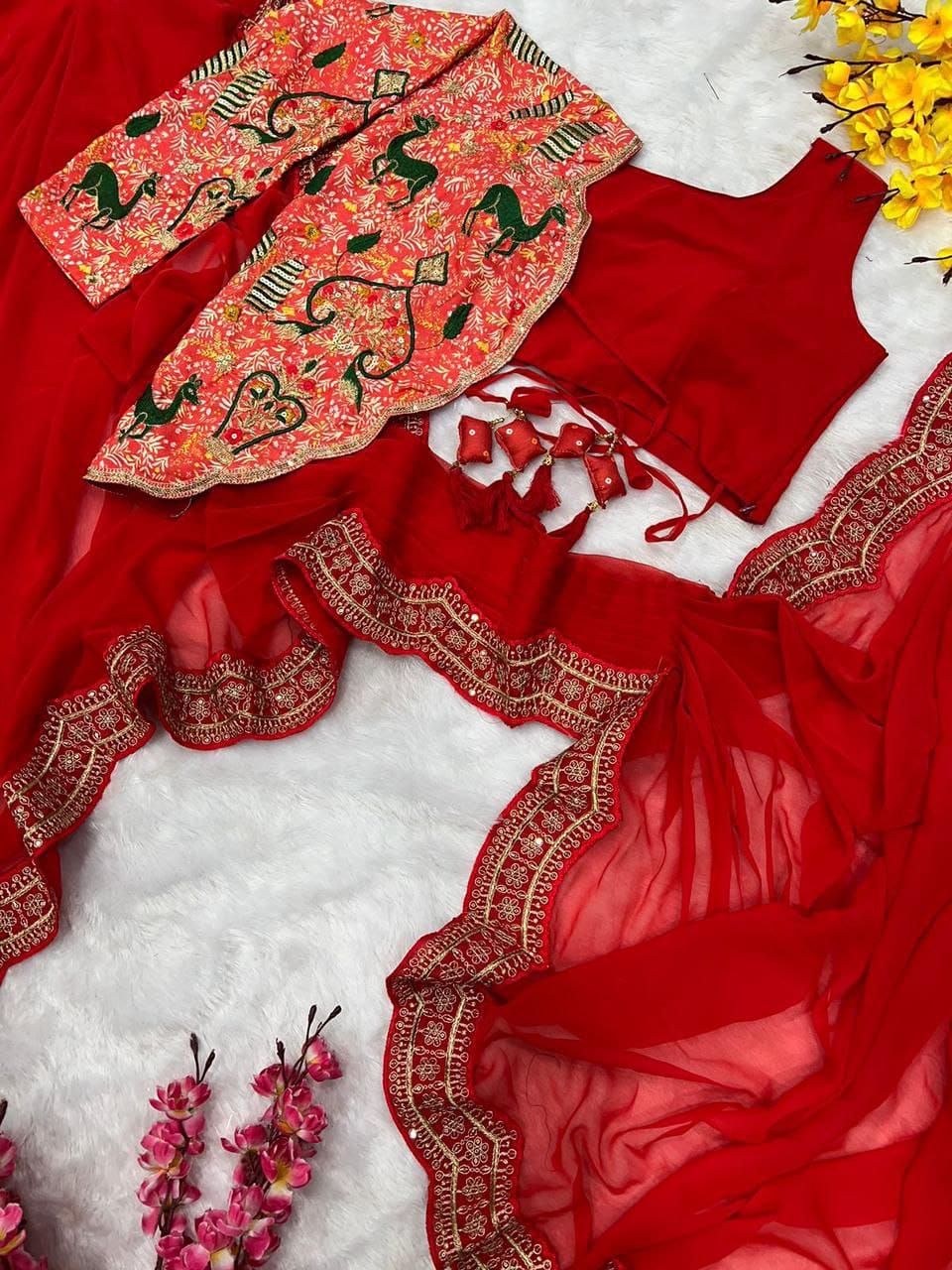 Code 37 Georgette Designer Party Wear Sarees Catalog