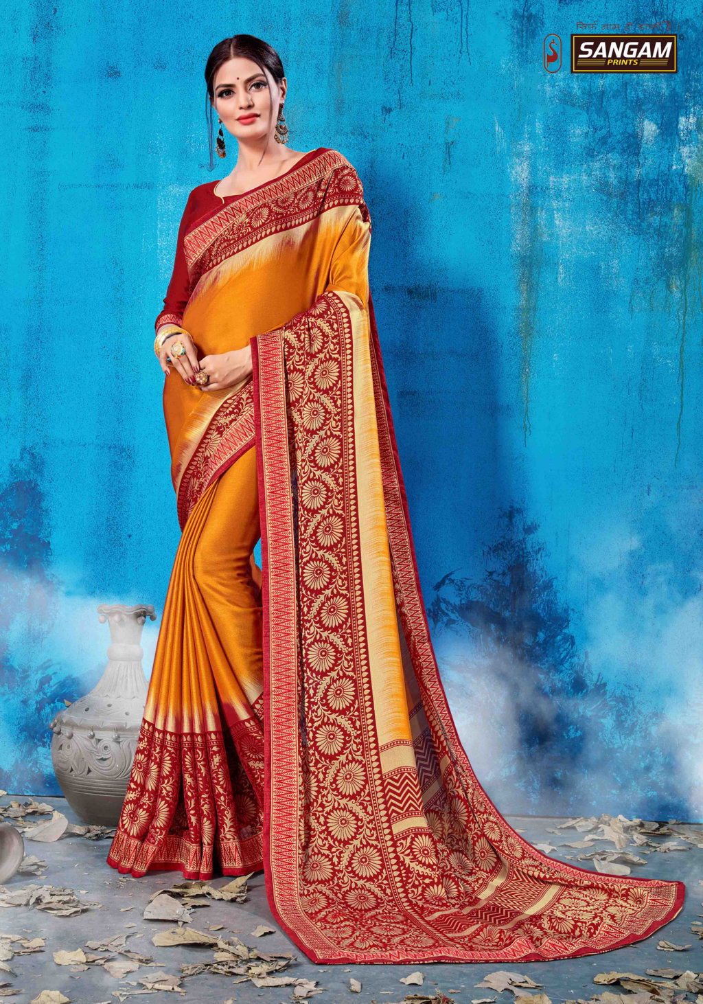 Sangam Vichitra Latest Fancy Regular Casual Wear Printed Rangoli Silk Sarees Collection
