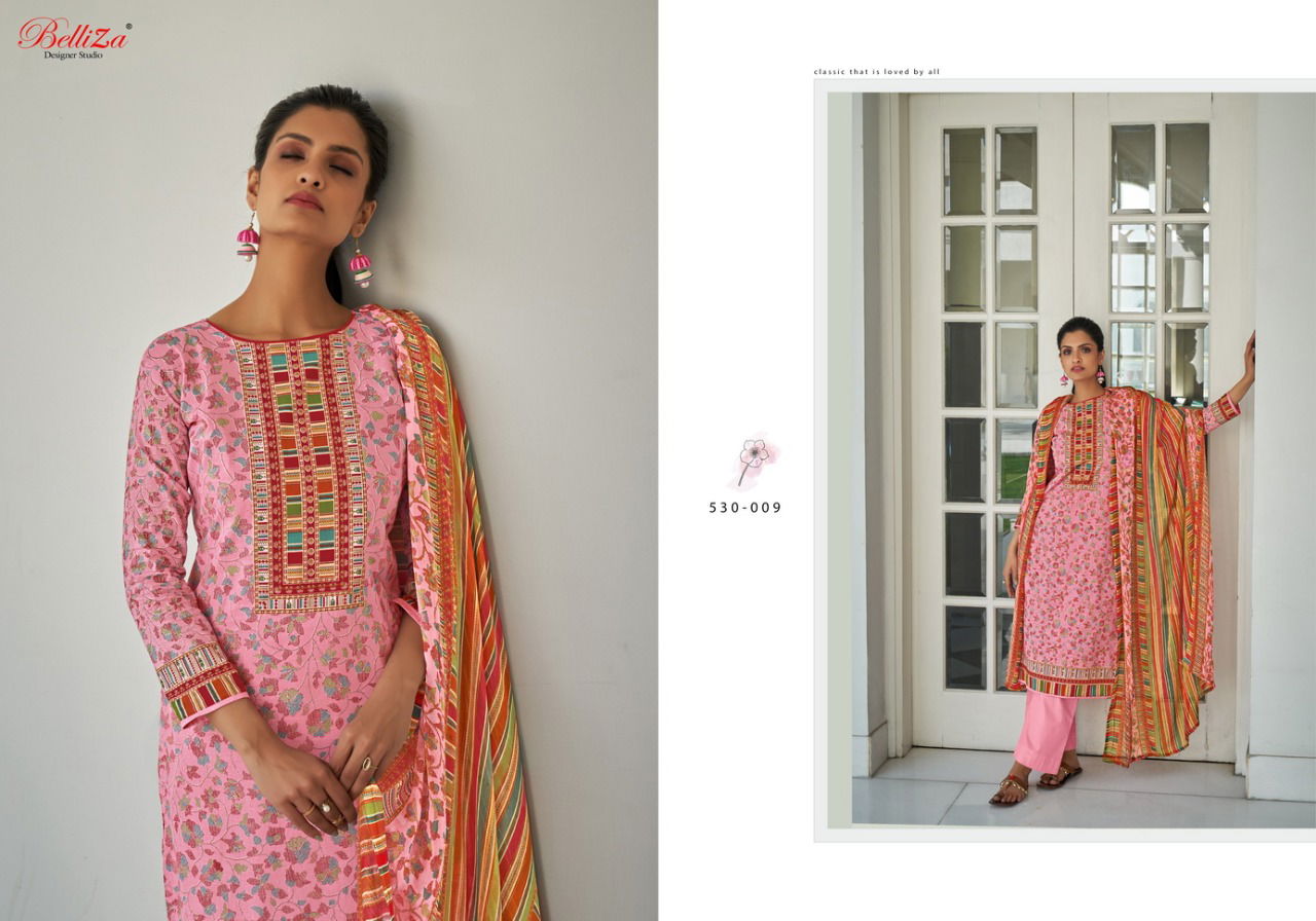 Belliza Falak Latest Fancy Designer Casual Regular Wear Cotton Digital Printed Dress Material Collection
