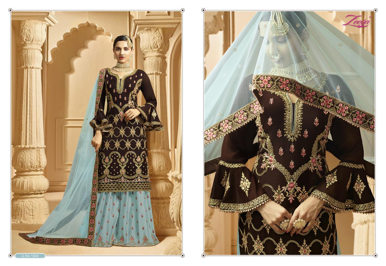 ZEEYA SUFI VOL-1 Latest Designer Heavy Wedding Wear Georgette With Inner Embroidery Work Fancy Salwar Suit Collection