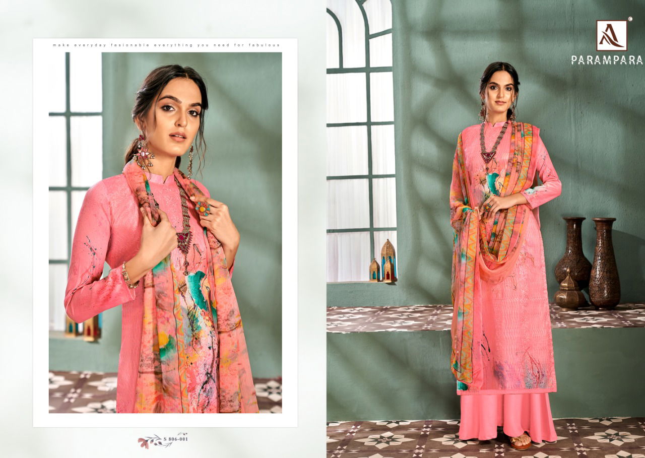 Alok Parampara Pure Jam Designer Printed Casual Wear Salwar Kameez Collection
