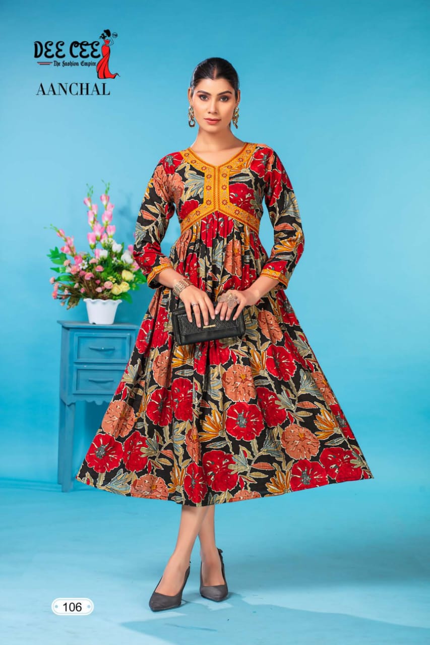 Aanchal By Deecee Alia Cut 101 To 106 Series Printed Kurtis wholesale